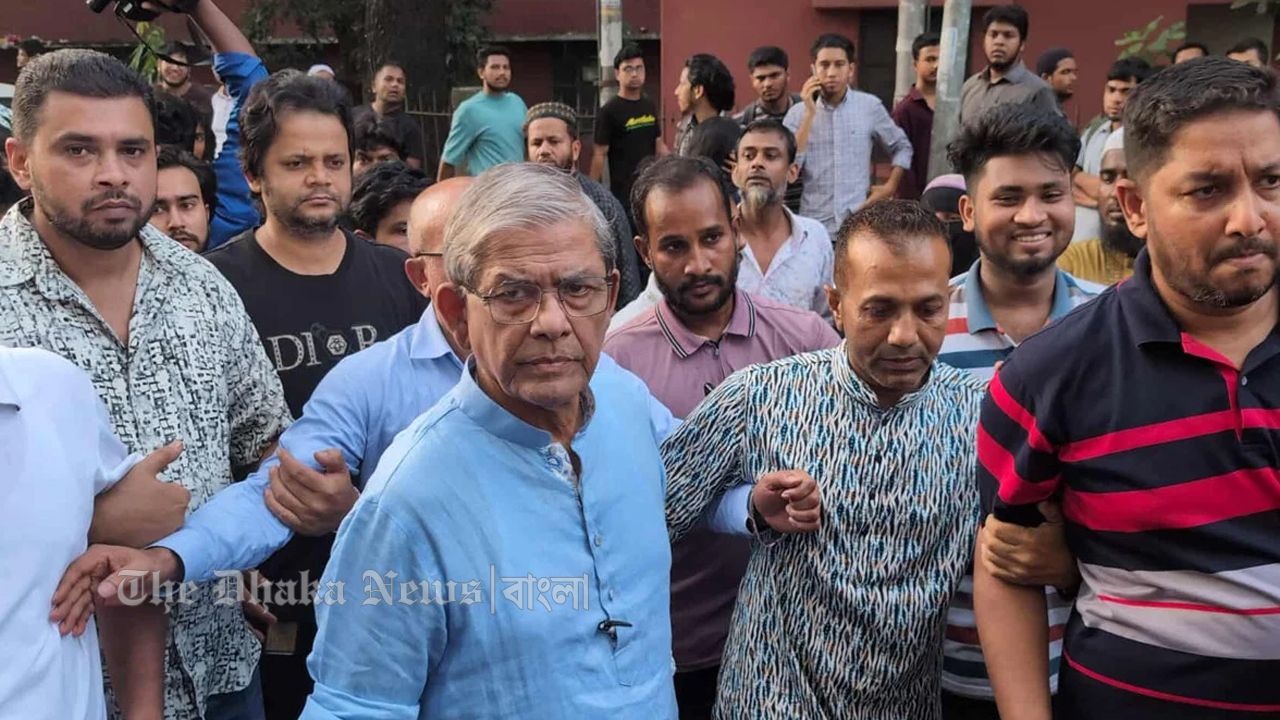 আহতদের দেখতে জাতীয় বার্ন ইনস্টিটিউটে মির্জা ফখরুল